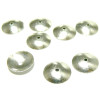 H1981 PAX 200 coupelles coquille calottes Rondes Lisse 4mm couleur Argent Platine