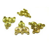 Fournitures pour bijoux: 4 multiconnecteurs triple coeur  P10684Y Doré 