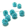 10 perles shambala 6mm bleu turquoise qualité