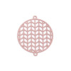 PS110239092 PAX 5 Estampes connecteur Chevron dans Cercle métal couleur Rose