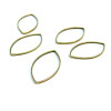 PAX 50 pendentifs anneau connecteur fermé NAVETTE BRONZE 22 par 11mm S1194267