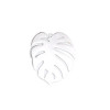 Estampes Feuille Montserrat 30mm métal couleur Argent Platine