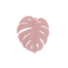 Estampes Feuille Montserrat 30mm métal couleur Rose