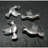 6 pieces Oiseau  pax BRPP0016 argent