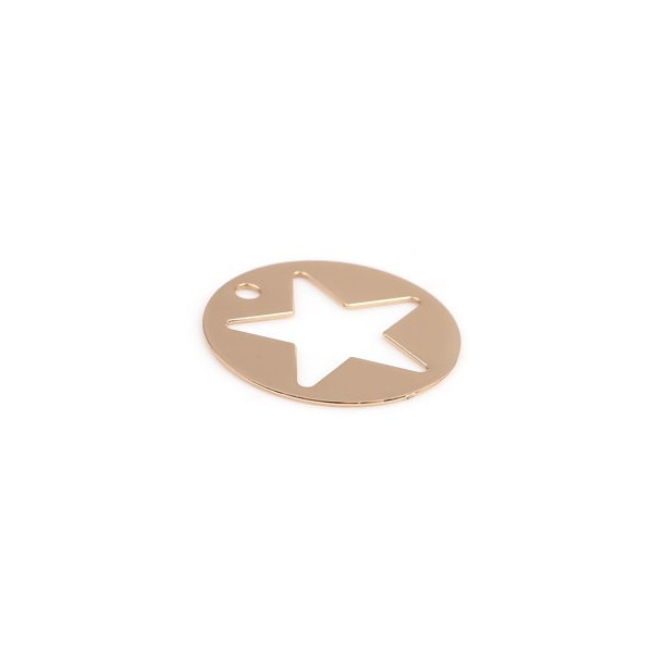 Estampes Étoile dans Cercle 18mm – Métal Doré