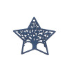 Estampes Arbre dans Etoile 20mm métal couleur Bleu Fonce