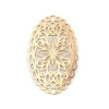 Estampes Connecteur Ovale Fleur Mandala 30mm métal couleur Doré