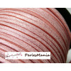 10 m de cordon en suédine aspect daim  rose pale PS1410 effet pailleté qualité 