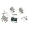 PAX 100 Griffe Pince Attache Ruban 6mm Argent Vif embouts, serre fils