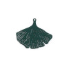 Estampes pendentifs Feuille Ginkgo Biloba Filigrane 25mm métal couleur Vert