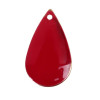 sequins médaillons émaillés biface GOUTTE 21 par 13mm ROUGE base doré