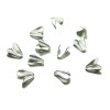 S11113956 PAX 10 Embouts Attache Ruban Demi Cercle 20mm métal couleur Argent Platine