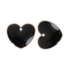sequins médaillons émaillés biface COEUR NOIR base doré