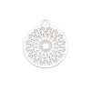 Estampes pendentif 14mm filigrane Mandala Argent Platine