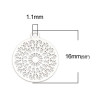Estampes pendentif 14mm filigrane Mandala Argent Platine
