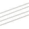 mètres Chaine Qualité  cuivre couleur ARGENT VIF maille fine 2mm x1.5mm
