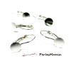PS1107135 PAX 20 pièces boucle d'oreille Dormeuse Plateau Lisse 8mm couleur Argent Vif Qualité Cuivre