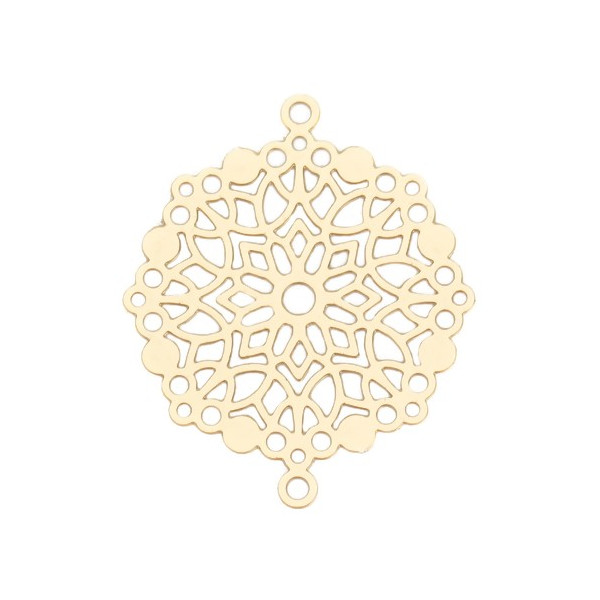 Estampes Connecteur Mandala 28mm, métal couleur Doré