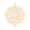 Estampes Connecteur Mandala 28mm, métal couleur Doré