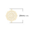 Estampes Connecteur Mandala 28mm, métal couleur Doré