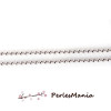 Colliers Chaîne à Billes Boules 1.5mm avec Chaîne d’Extension Argent Platine