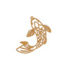 Estampes pendentif poisson Carpe koi couleur Moutarde