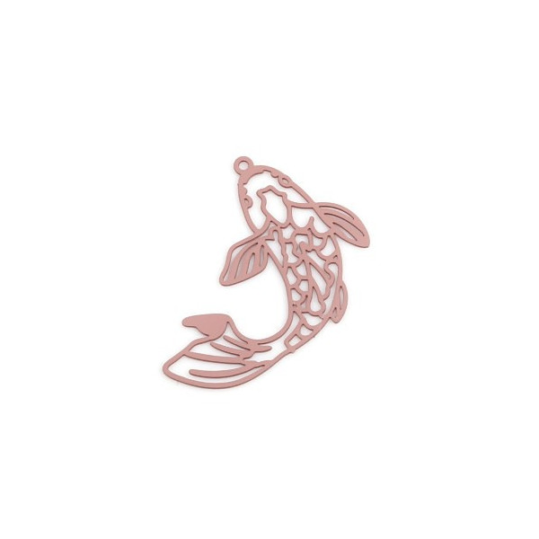 PS110239074 PAX 5 Estampes pendentif poisson Carpe koi couleur Moutarde