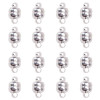 H11361 PAX 10 Sets de petits Fermoirs Magnetiques Rondelles métal couleur Argent Platine