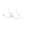 Paire Boucle d'oreille puce Demi cercle avec attache cuivre couleur Argent Platine