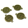 connecteurs Fleur dentelle Rond metal couleur Bronze