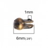 PS110201092 PAX 250 Embouts Fermoirs à plier Cache Noeud couleur Bronze pour chaine bille 2 et 2.4mm