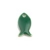 pendentifs Poisson Vert style emaillé 14 mm metal couleur Doré