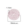 PS110204938 PAX de 10 Estampes pendentif connecteur filigrane Spirale 18mm métal couleur Vieux Rose