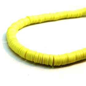 Perles rondelles Heishi en pâte polymère 4 par 1mm