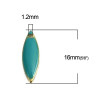 Sequins Résine Émaillée Biface Navette Fine 16x5mm – Métal Doré