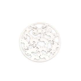 Estampes pendentif connecteur filigrane Multi papillons 20mm cuivre couleur Argent Platine