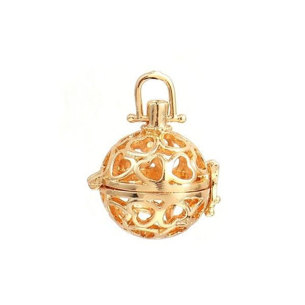 Pendentif Cage et Perle Bola Nature Harmony Grossesse 12mm couleur Or