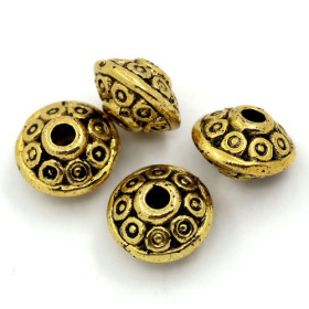 Perles Intercalaires Rondelles 6,5mm – Métal Or Antique