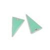 sequins résine style émaillé biface Grand Triangle 22x13mm – Base métal doré