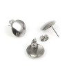 S11107905 PAX: 10 Supports de Boucle d'oreille puce 13mm  avec attache et embouts Acier Inoxydable 
