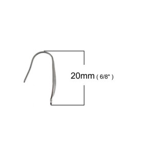 Boucles d'oreille Crochets en Acier Inoxydable