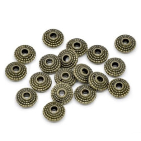 PS1112802 PAX 25 perles intercalaires 8 mm métal couleur Bronze