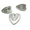 Apprêt 10  pendentifs coeurs double VA ref P537