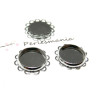 10 Supports de pendentif  vague plate 12mm PP 