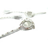 Supports de barrettes Baroque Couleur Argent Platine