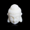 Pendentifs Tête de Bouddha Biface imitation Corail Blanc crème