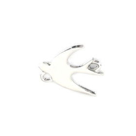 PS110248397 PAX 10 pendentifs CONNECTEURS Oiseau Hirondelle metal couleur Argent Antique