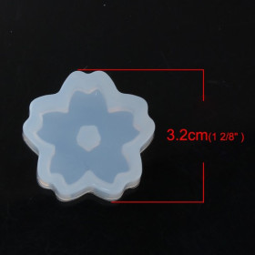 S110087826 PAX 1 Moule en Silicone pendentif Fleur de Sakura 32mm utilisation FIMO RESINE