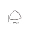 Pendentifs connecteur forme Triangulaire 16mm en Acier Inoxydable 304