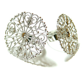 Supports de bague dentelle qualité ronde 30mm Argent Platine
